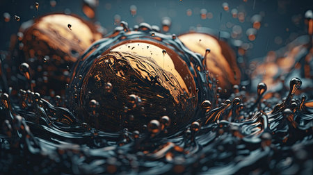 Awesome round and splash patterned 3D themesの素材