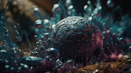 Awesome round and splash patterned 3D themesの素材