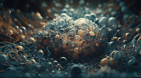Awesome round and splash patterned 3D themesの素材
