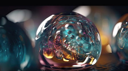 Awesome round and splash patterned 3D themesの素材