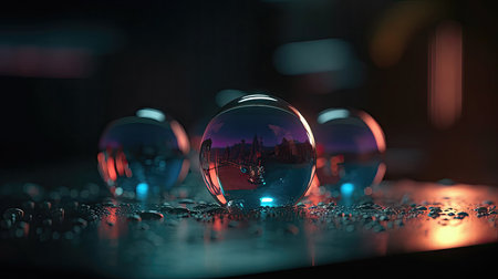 Awesome round and splash patterned 3D themesの素材