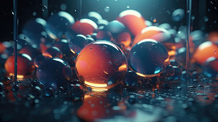 Awesome round and splash patterned 3D themesの素材