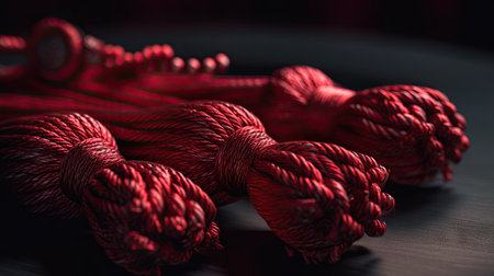 Red rope illustrationの素材