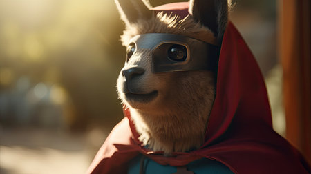 Illustration of llamas with their flocks in the forest, wildlifeの素材