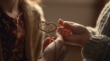 Mother and child hand illustrationの素材