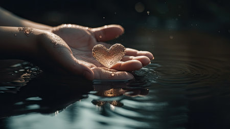 Mother and child hand illustrationの素材