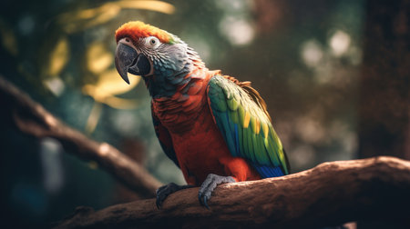 Illustration of a beautiful bird seen up closeの素材