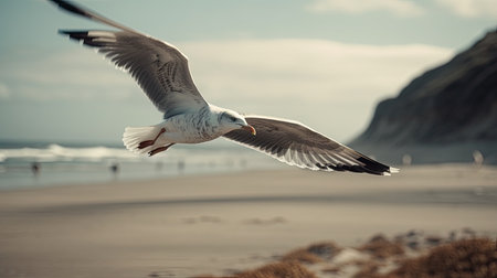Illustration of a beautiful bird seen up closeの素材