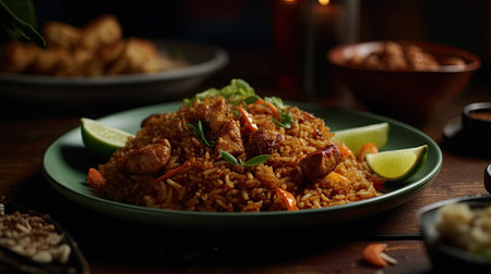 Illustration of various fried rice dishes from around the worldの素材