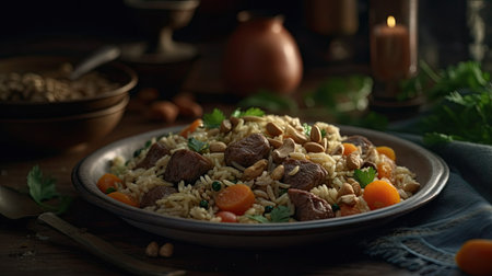 Illustration of various fried rice dishes from around the worldの素材