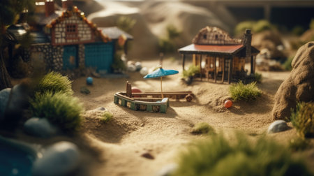 A unique and beautiful golf miniator designの素材