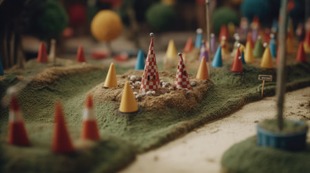 A unique and beautiful golf miniator designの素材