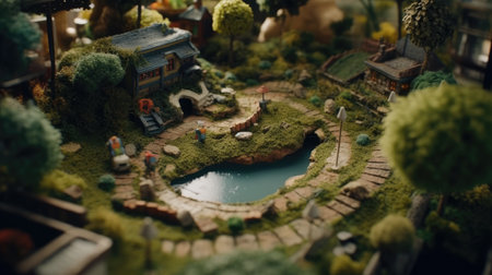 A unique and beautiful golf miniator designの素材