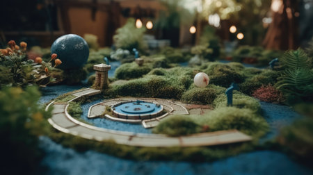 A unique and beautiful golf miniator designの素材