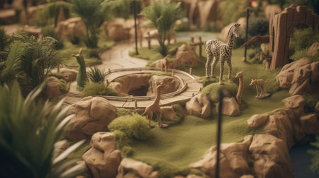 A unique and beautiful golf miniator designの素材