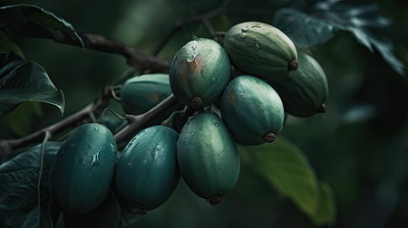 Fresh PAW PAW Fruit illustrationの素材