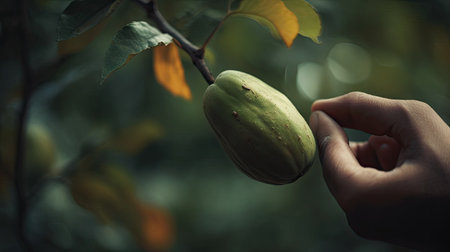 Fresh PAW PAW Fruit illustrationの素材
