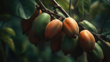 Fresh PAW PAW Fruit illustrationの素材