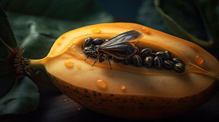 Fresh PAW PAW Fruit illustrationの素材