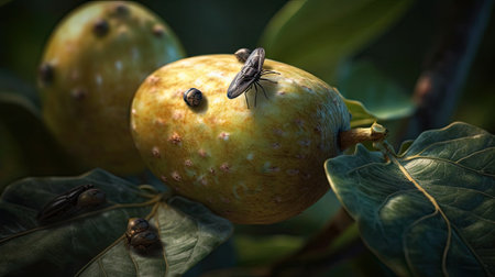 Fresh PAW PAW Fruit illustrationの素材