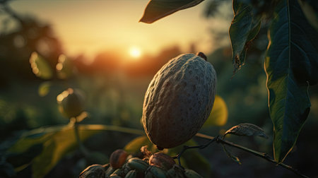 Fresh PAW PAW Fruit illustrationの素材