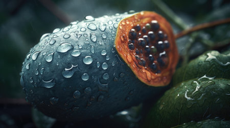 Fresh PAW PAW Fruit illustrationの素材