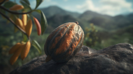 Fresh PAW PAW Fruit illustrationの素材