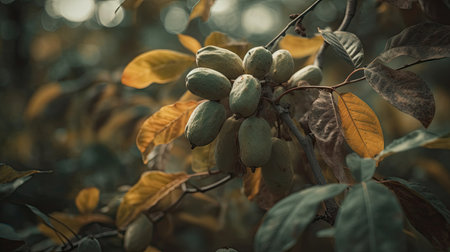 Fresh PAW PAW Fruit illustrationの素材