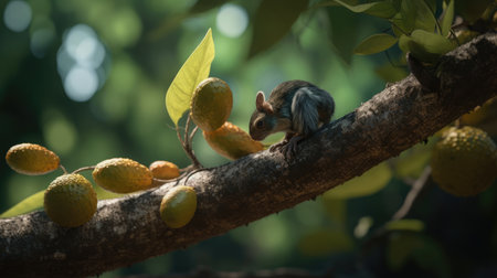 Fresh PAW PAW Fruit illustrationの素材