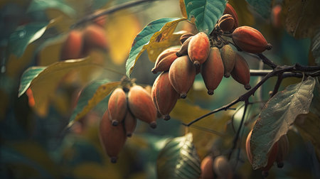 Fresh PAW PAW Fruit illustrationの素材