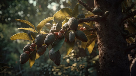 Fresh PAW PAW Fruit illustrationの素材