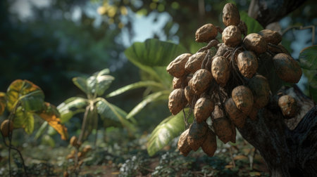 Fresh PAW PAW Fruit illustrationの素材