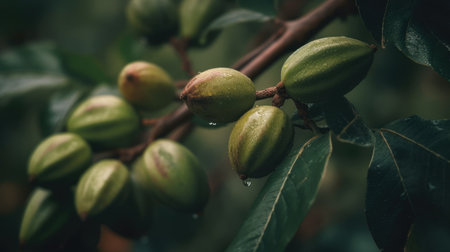 Fresh PAW PAW Fruit illustrationの素材