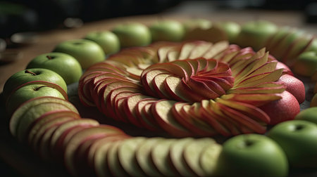 Illustration of various preparations from applesの素材