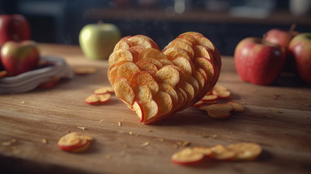 Illustration of various preparations from applesの素材