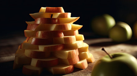 Illustration of various preparations from applesの素材