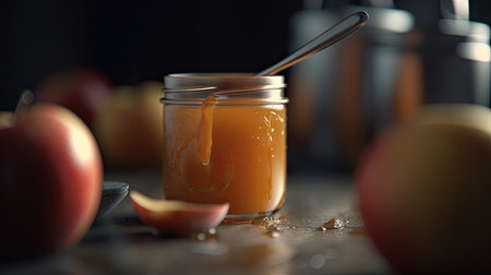 Illustration of various preparations from applesの素材