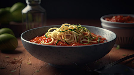 Illustration of pasta preparations that look deliciousの素材