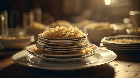 Illustration of pasta preparations that look deliciousの素材
