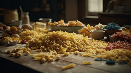 Illustration of pasta preparations that look deliciousの素材