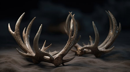 A pair of reindeer antlers, ilustrationの素材
