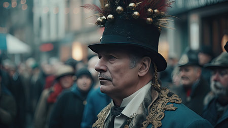 A gathering of people who will celebrate New Year's Eve together, happy new yearの素材