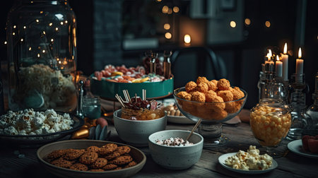 Illustration of decorations and cake cakes for New Year's Eve,new yearの素材