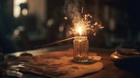Illustration of New Year's celebration with lots of fireworks, new yearの素材