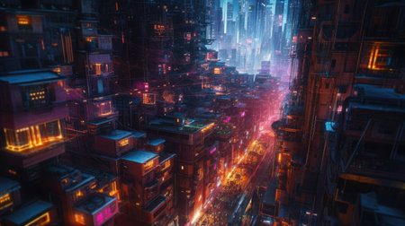 abstract background with building theme with colorful 3dの素材