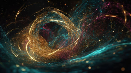 Very unique colorful and 3-dimensional abstract hole illustration, uniqueの素材