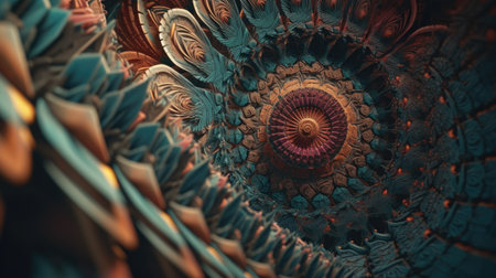 Very unique colorful and 3-dimensional abstract hole illustration, uniqueの素材
