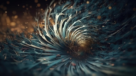 Very unique colorful and 3-dimensional abstract hole illustration, uniqueの素材