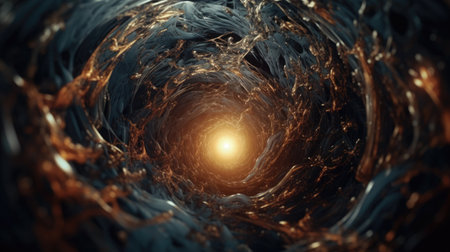Very unique colorful and 3-dimensional abstract hole illustration, uniqueの素材