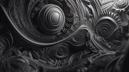 Very unique colorful and 3-dimensional abstract hole illustration, uniqueの素材